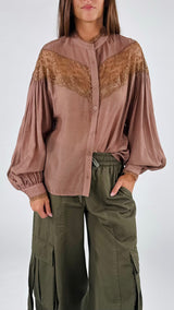 Camicia coreana pizzo You