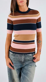 Maglia righe costina T.