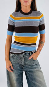 Maglia righe costina T.