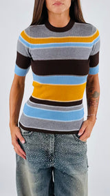 Maglia righe costina T.