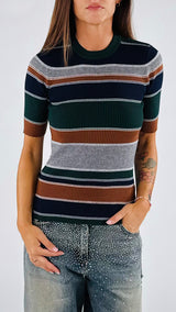 Maglia righe costina T.
