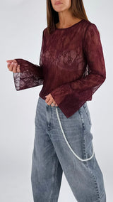 Camicina pizzo manica calla You