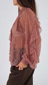 Camicia pizzo jabot You