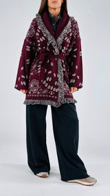 Cardigan jacquard cachemire t.