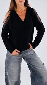 Maglia cut-out pizzo H