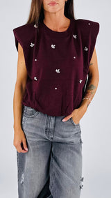 Gilet rasato cabochon H.