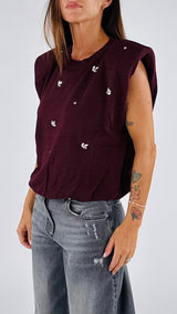 Gilet rasato cabochon H.