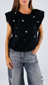 Gilet rasato cabochon H.