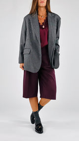 Giacca microresca borchie Vic.