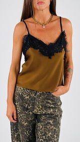 Top lingerie bretelline macramé H.