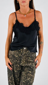 Top lingerie bretelline macramé H.