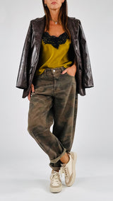 Pantalone egg camu H.