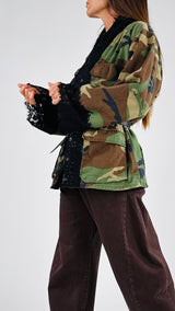 Sahariana camu+macramé T.