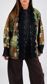 Sahariana camu+macramé T.