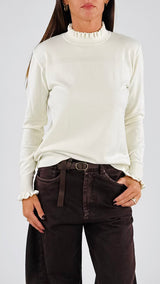 Maglia collo rouches H.