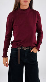 Maglia collo rouches H.