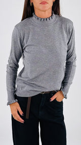 Maglia collo rouches H.