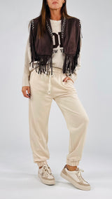 Pantalone garzato jogging Twin.