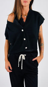 Gilet rasato bott. militari H.