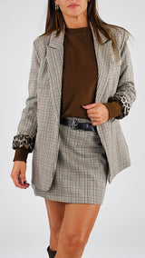 Giacca lancia quadretto H.