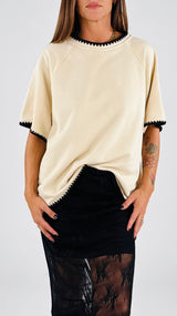 Felpa m/m punto pettine Twin