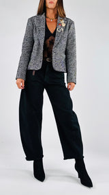 Giacca corta tweed resca T.