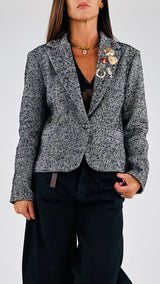 Giacca corta tweed resca T.