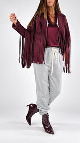 Giacca ecodainetto frange H.