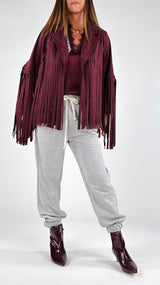 Giacca ecodainetto frange H.