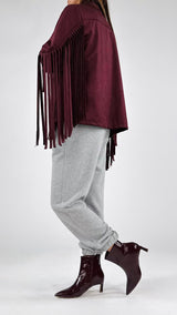 Giacca ecodainetto frange H.