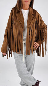 Giacca ecodainetto frange H.