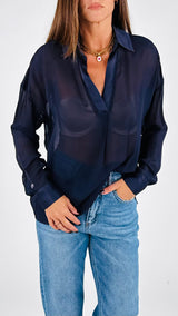 Camicia georgette polo H.