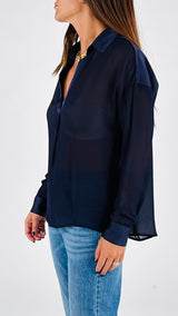 Camicia georgette polo H.