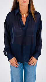 Camicia georgette polo H.