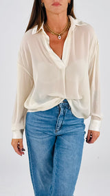 Camicia georgette polo H.