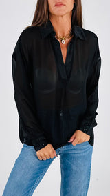 Camicia georgette polo H.