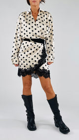 Abito portafoglio raso pois T.