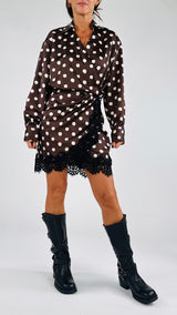 Abito portafoglio raso pois T.