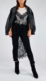 Abito sottoveste pizzo T.