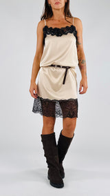 Abito sottoveste pizzo Vic.