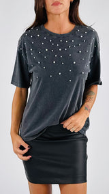 T-shirt stone strass H.