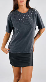 T-shirt stone strass H.