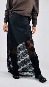 Gonna lunga raso+pizzo H.