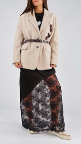 Cappotto lana cotta patch Vic.