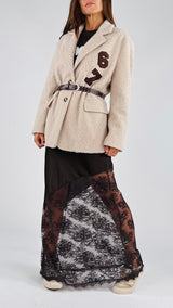 Cappotto lana cotta patch Vic.