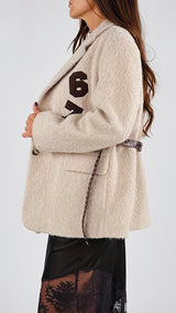 Cappotto lana cotta patch Vic.