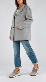 Cappotto corto strass H.