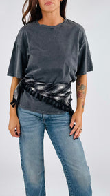 T-shirt bandana scozzese H.