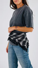 T-shirt bandana scozzese H.