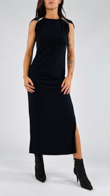 Abito jersey fermagli H.